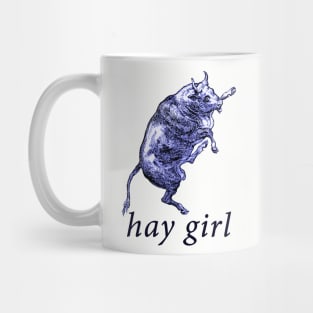 hay girl. Mug